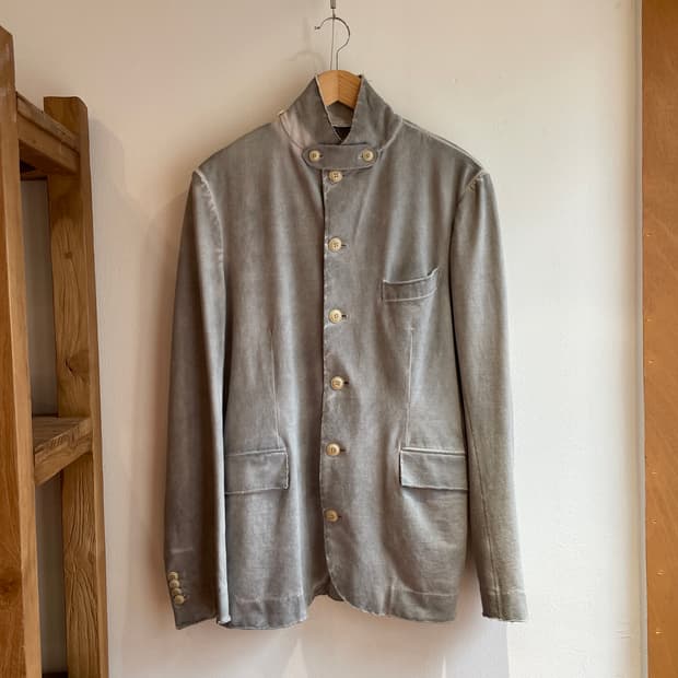 요시 후나바시 스탠드 카라 코튼 자켓