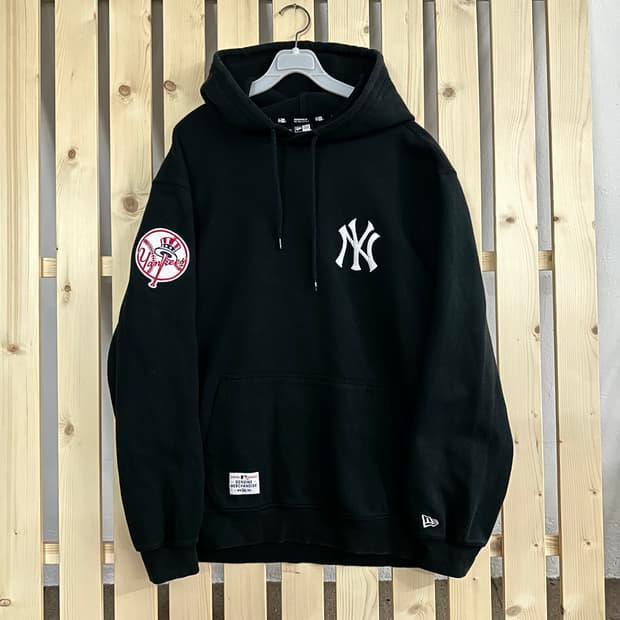 (XL) 뉴에라 뉴욕양키스 블랙 후드티