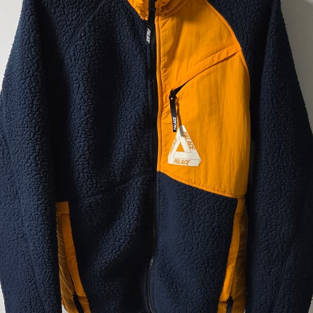 팔라스 Palace 플리스 자켓 L 네이비/옐로우