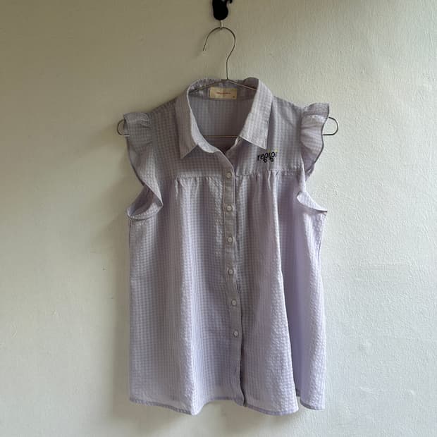 라벤더 셔츠나시