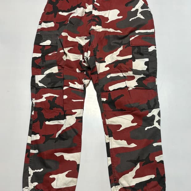 로스코 레드카모 카고팬츠 XL