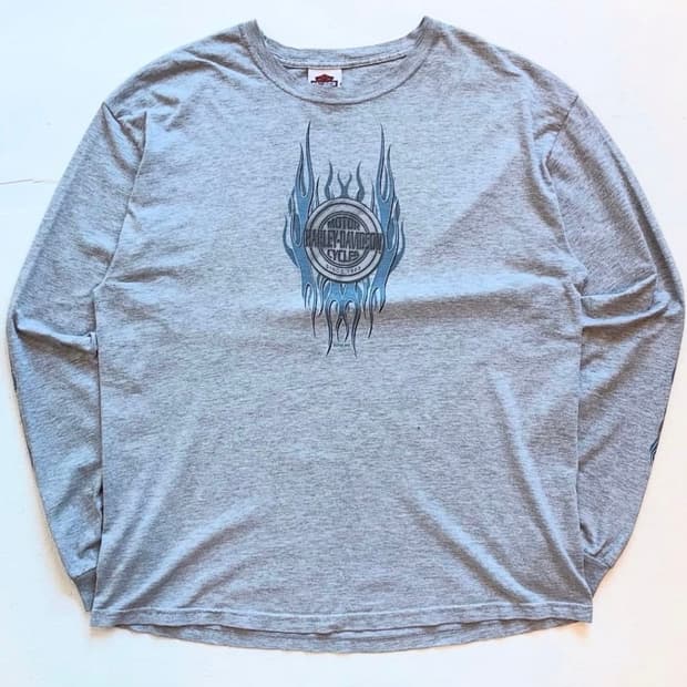 00s U.S.A Harley Davidson 그래픽 롱슬리브 L