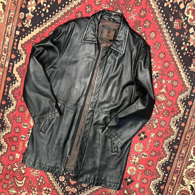 ( L ) 가죽코트 가죽카코트 가죽하프 가죽롱자켓 레더자켓 