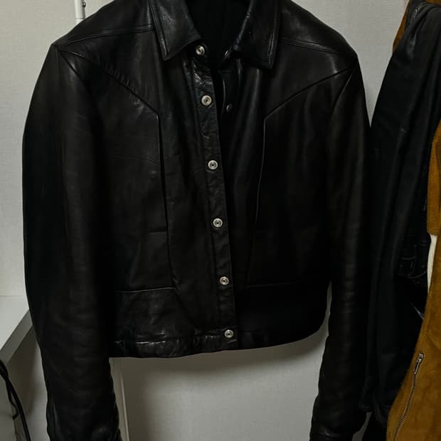 [50] 릭오웬스 FW23 LUXOR 앨리스 레더 셔츠 자켓