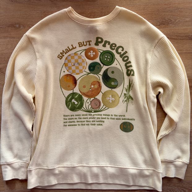 애드오프 니트슬리브 PRECIOUS BUTTON KNIT MTM