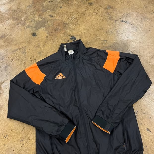 [정품/100] 아디다스 블랙 오렌지 바람막이 자켓 b19