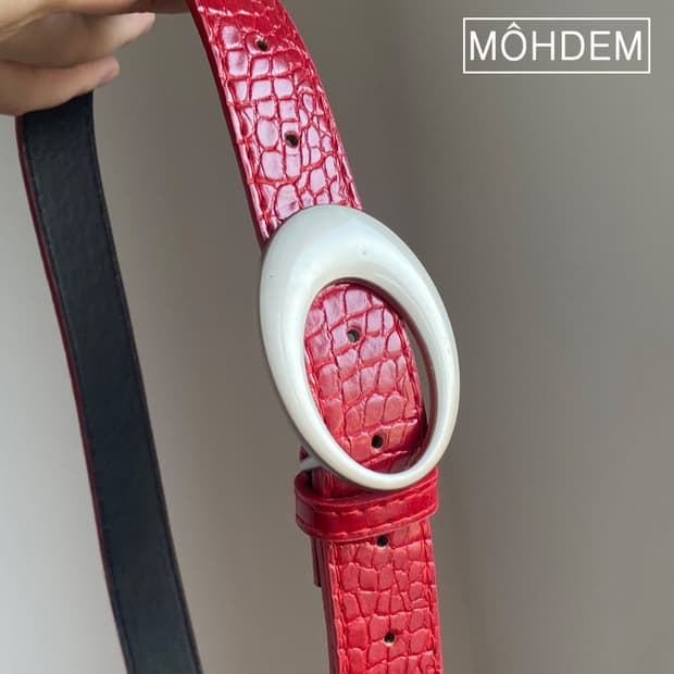 [Unisex] 원버클 크로커다일 벨트