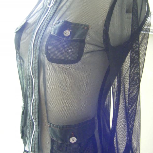 [C.E.C.I.O] Mesh See-through Zip Jacket