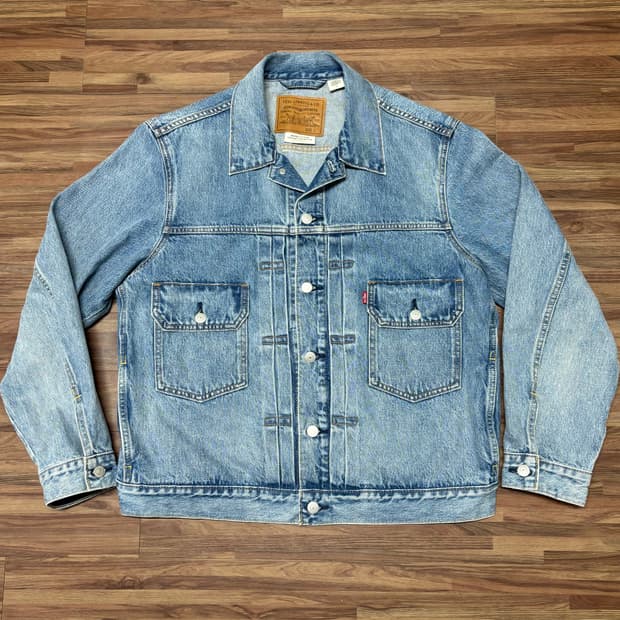 리바이스 2세대 타입2 빅E 포켓 트럭커 데님 지쟌 지잔 워싱 자켓