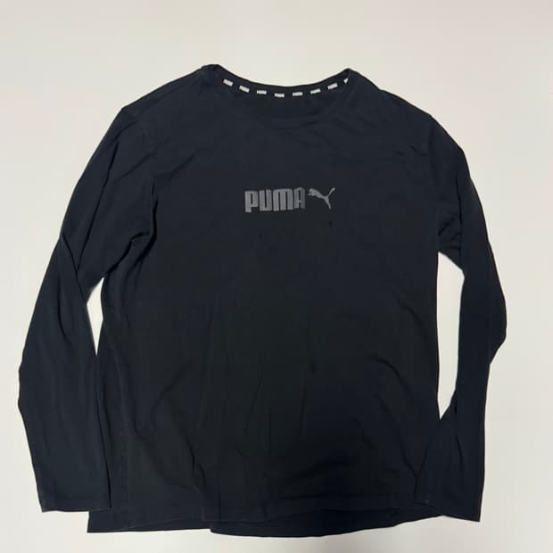 푸마 Puma 빅 로고 롱슬리브 긴팔 티셔츠 L ~ XL 블랙