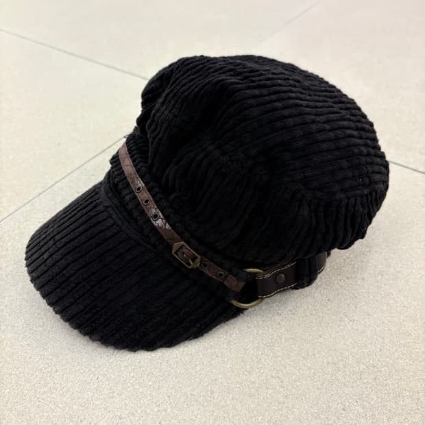 코듀로이 벨트 헌팅캡