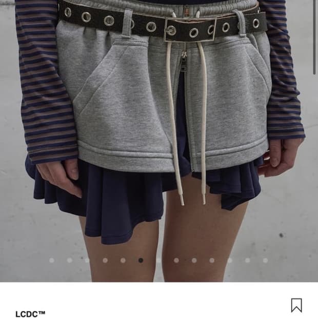 Lcdc 레이어드 집업 스커트