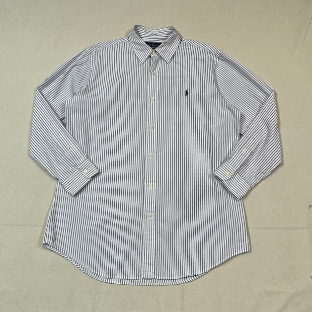L) 폴로 랄프로렌 클래식 블루 스트라이프 포플린 셔츠 신형