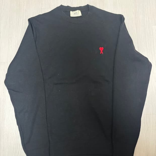 아미 스몰 로고 니트 블랙 2XL