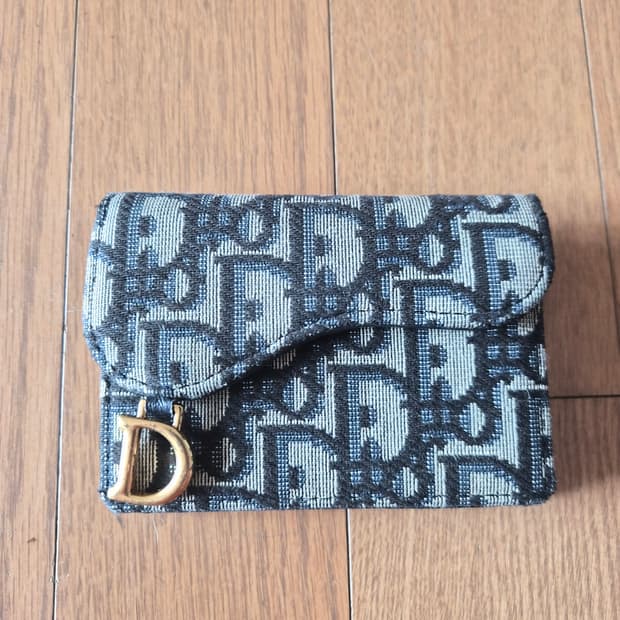 (정품) 디올 오블리크 로터스 새들 반지갑 (명품 여자 카드지갑 여성)