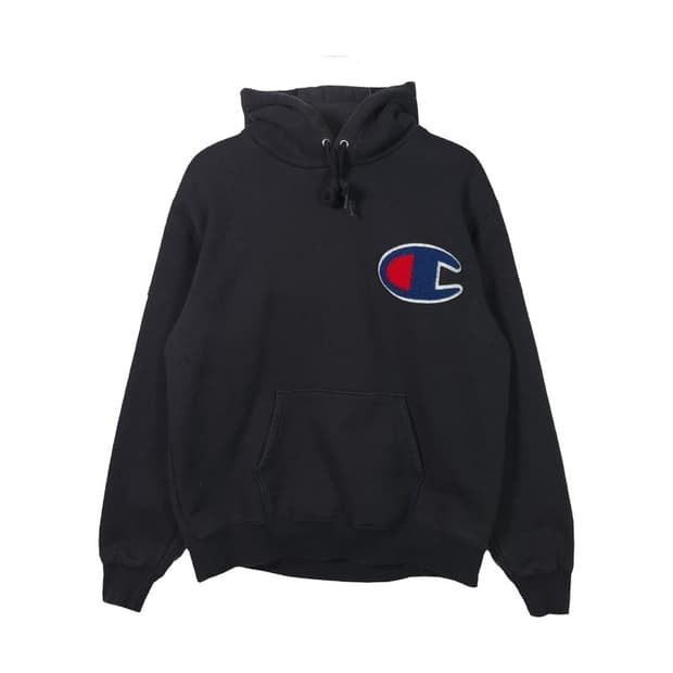 챔피언 재팬라인 빅 C로고 후드티 블랙 XL