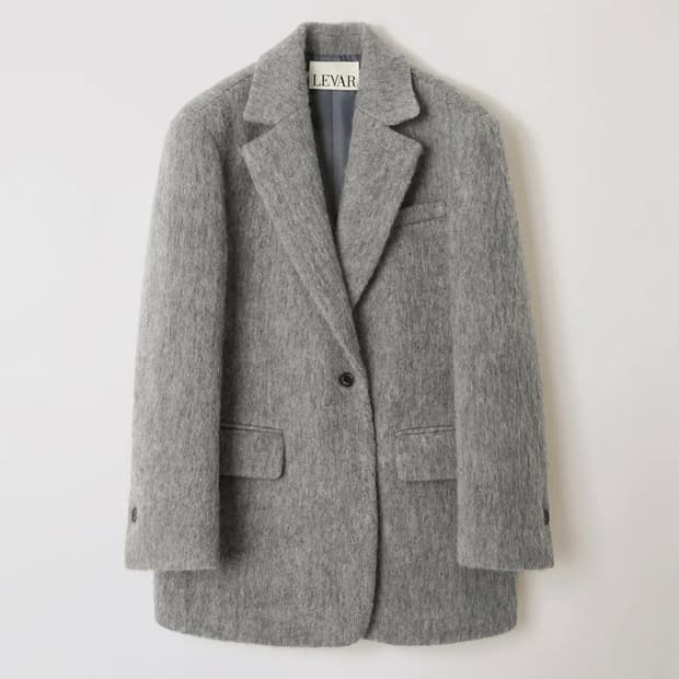 르바 헤어리 알파카 코트 자켓