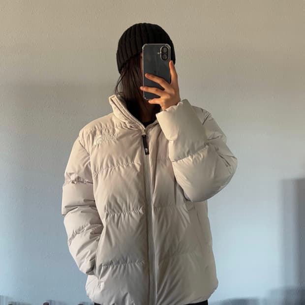 [XS]노스페이스 로프티 구스다운 패딩 자켓 화이트 샌드