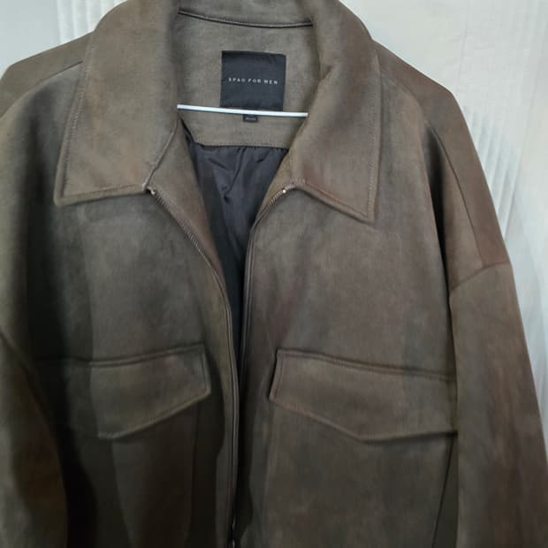 스파오 포 맨 스웨이드 블루종 자켓