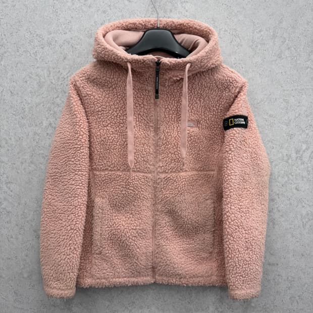 85 내셔널지오그래픽 여자 양털 뽀글이 후드 점퍼
