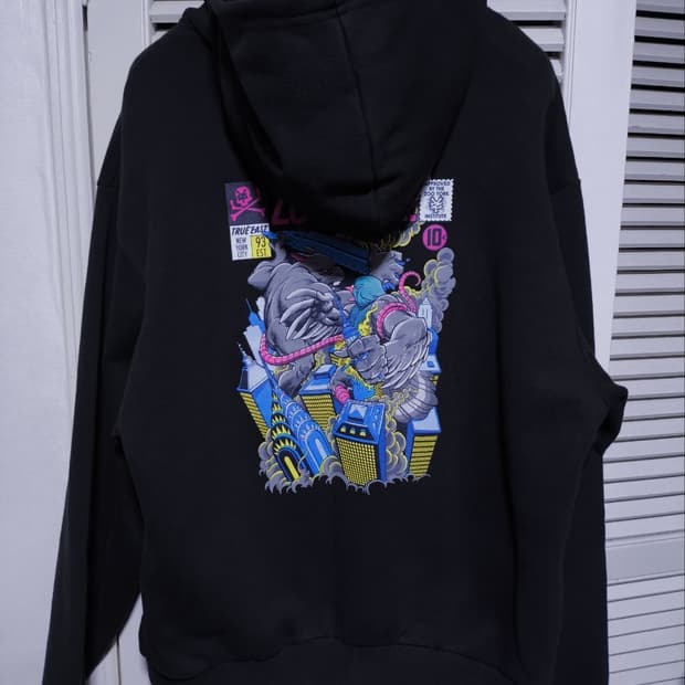 105 주욕 프린팅 후드티셔츠