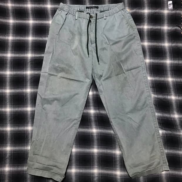 10s 재팬 니코앤드 세이지 그린 슈퍼 와이드 핀턱 팬츠