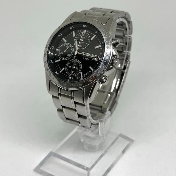 세이코(SEIKO) 크로노그래프 100M 스틸 워치
