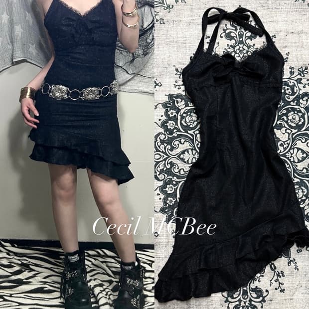 Cecil MCBee goth halter one-piece