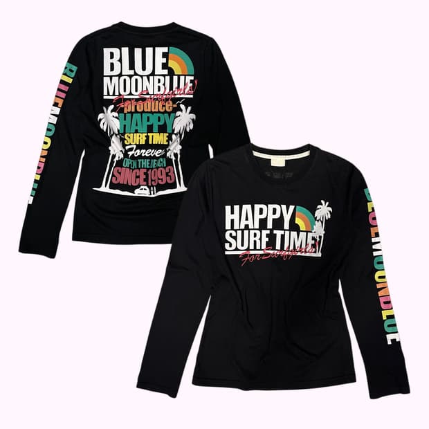 BLUEMOONBLUE logo lettering slim t-shirt