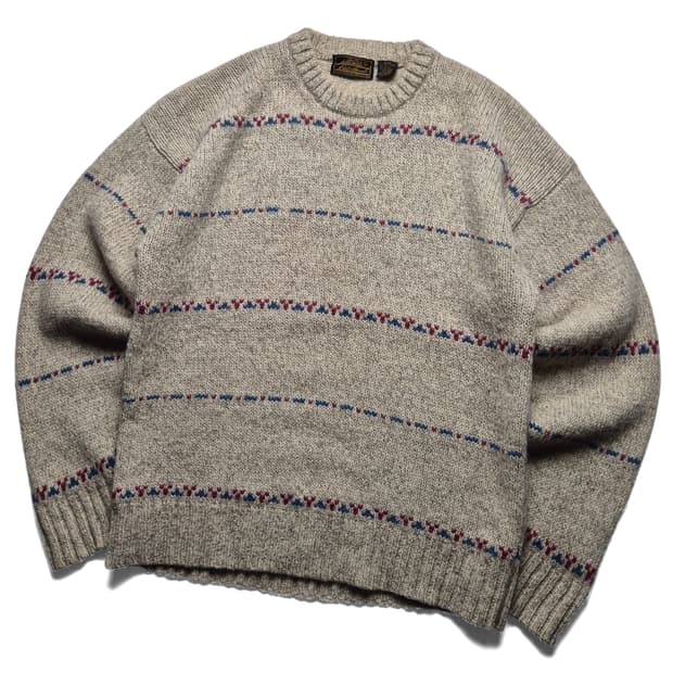 [M] 에디바우어 90s 빈티지 스트라이프 울 니트