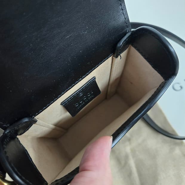 [보증서 정품]구찌 홀스빗 블랙 폰 홀더백