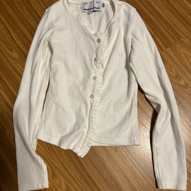 Sundae School 화이트 가디건 (s)