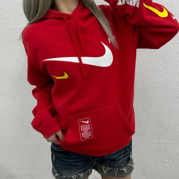 나이키 빅스우시 레드 후드 L