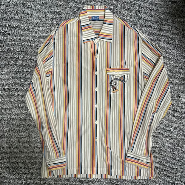 (100) 디즈니 미키마우스 스트라이프 긴팔셔츠