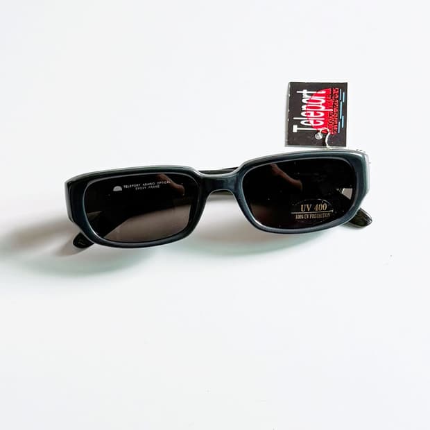 90s TELEPORT 딥그린 볼드 스퀘어 빈티지 선글라스
