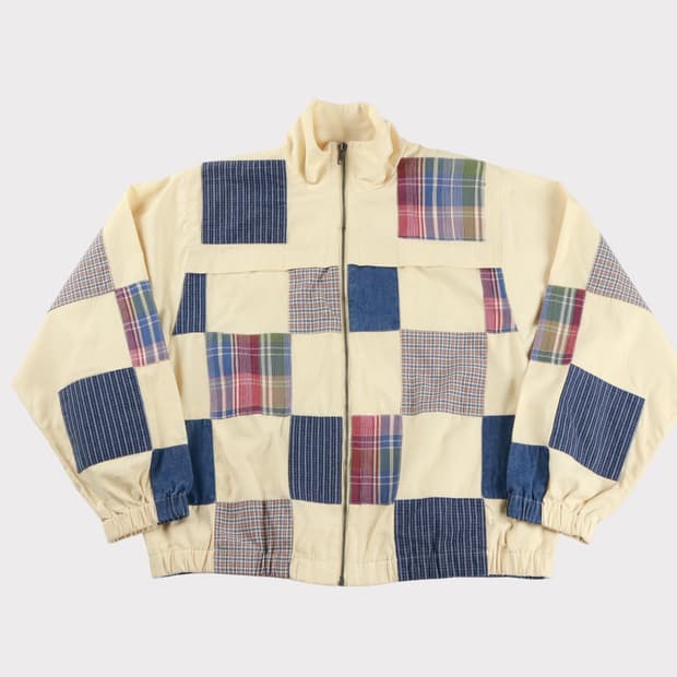 [여성 S] 80's 코렛 시티블루 패치워크 블루종 자켓