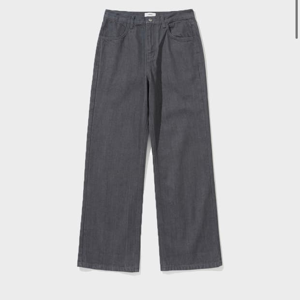 [M]마이라이브러리 와이드 셀피지 데님 - 그레이