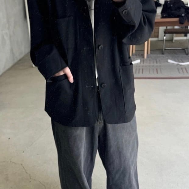 폴리테루 울초어자켓 블랙 3