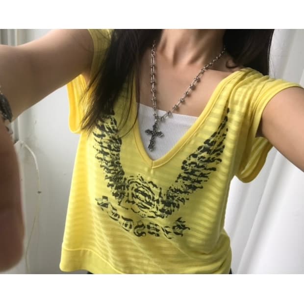Vintage Graphic Yellow Top