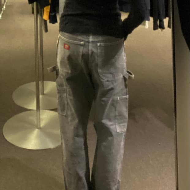 31x34)디키즈 빈티지 흑청 워크팬츠