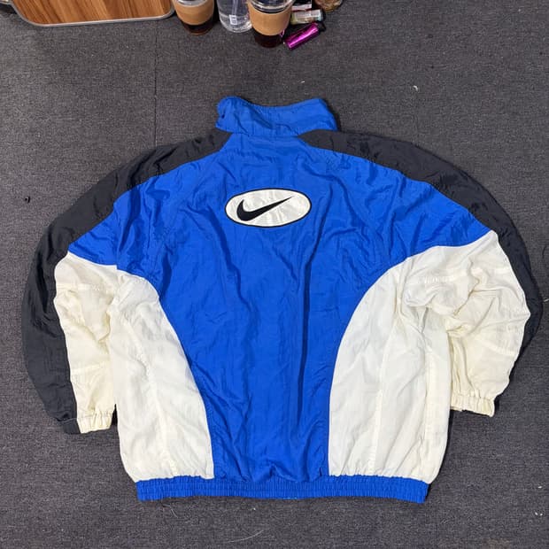 90s 나이키 대대장 포카리 올드스쿨 빅로고 바람막이 트랙자켓 L XL