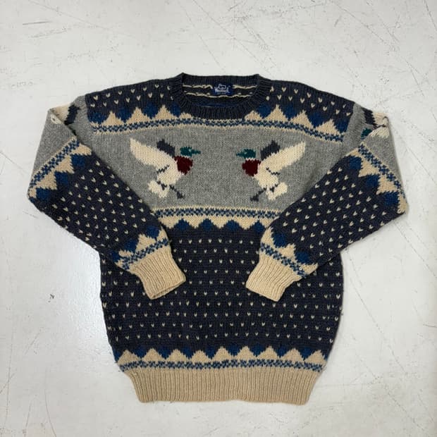80‘s Wool rich Mallard Duck wool sweater