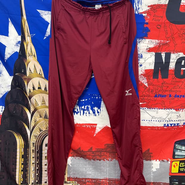 s급 일본판 미즈노 와인색 풋볼 트레이닝팬츠 XL105