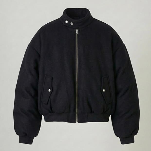 오버핏 울 헤링턴 자켓