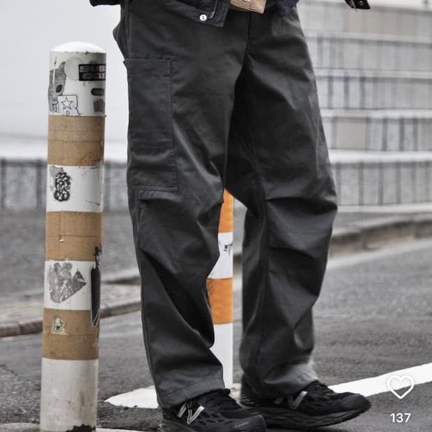 노스페이스 퍼플라벨 치노 카고포켓 팬츠 그레이