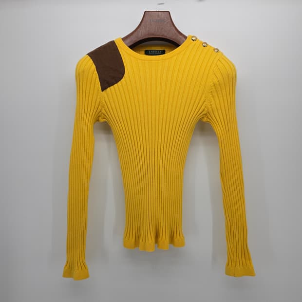 로렌 랄프로렌 골지 니트 옐로우