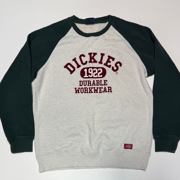 디키즈 Dickies 귀여운 나그랑 배색 맨투맨