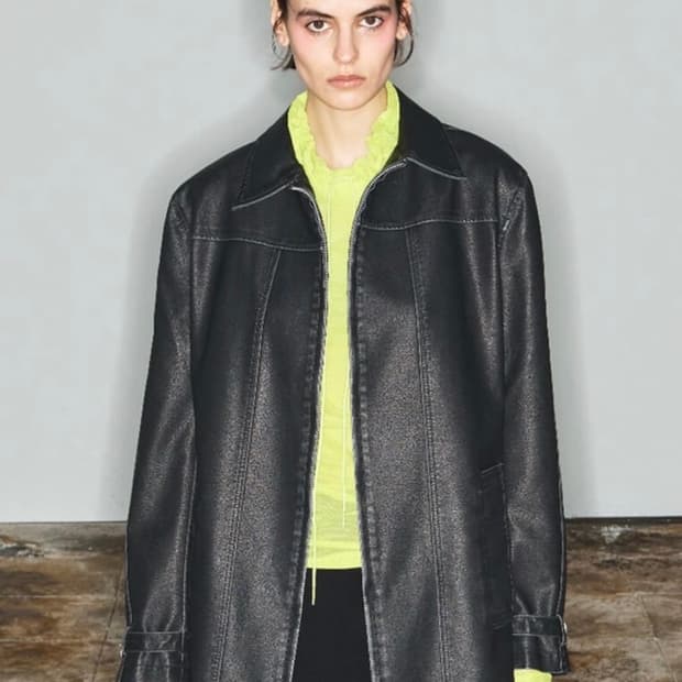 더오픈프로덕트 오픈와이와이 에코레더프린트자켓