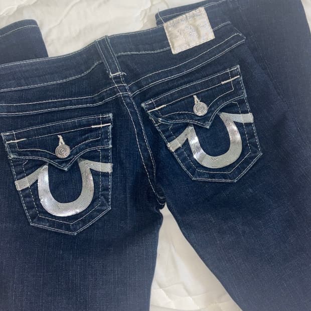 트루릴리전 로우라이즈 부츠컷 청바지 트루릴리젼