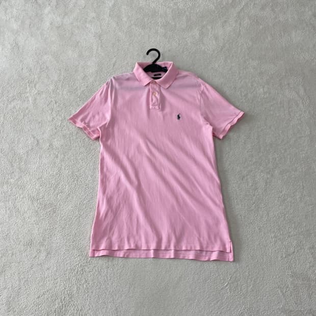 M 폴로 커스텀핏 반팔카라티 핑크